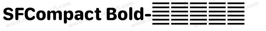SFCompact Bold字体转换